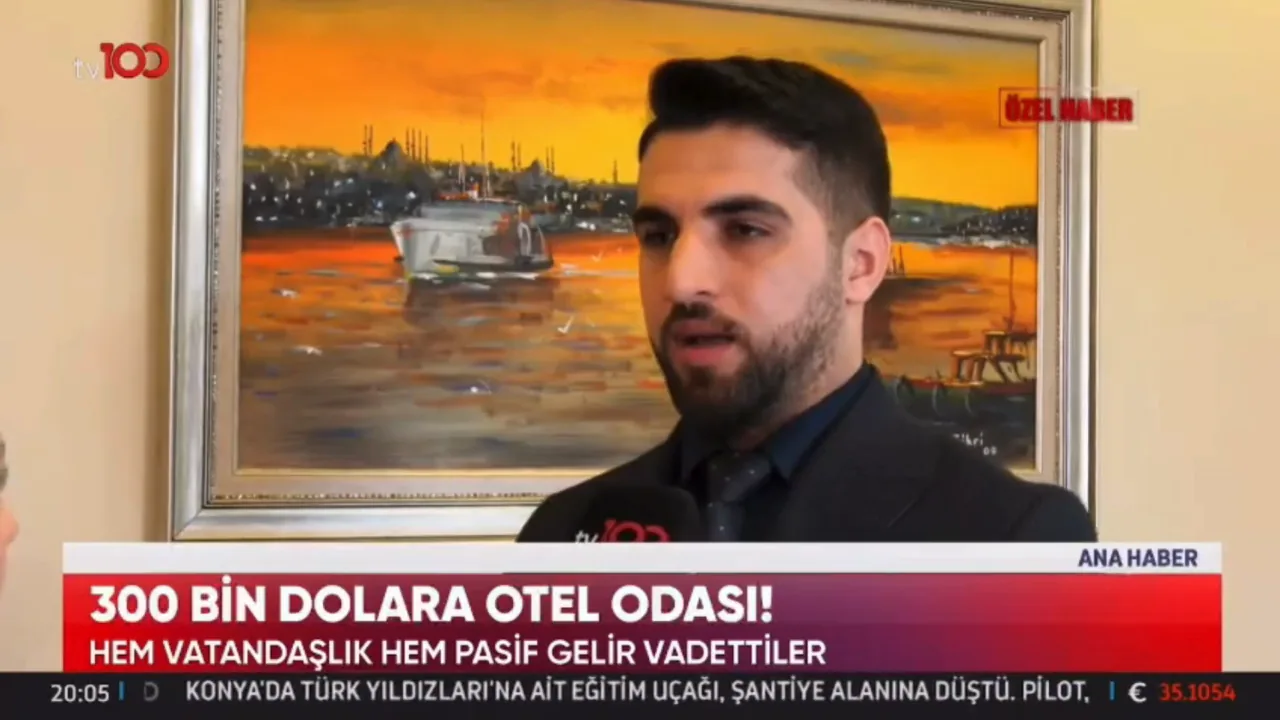 Av. Oruç Aygün interviewed on TV100 evening news